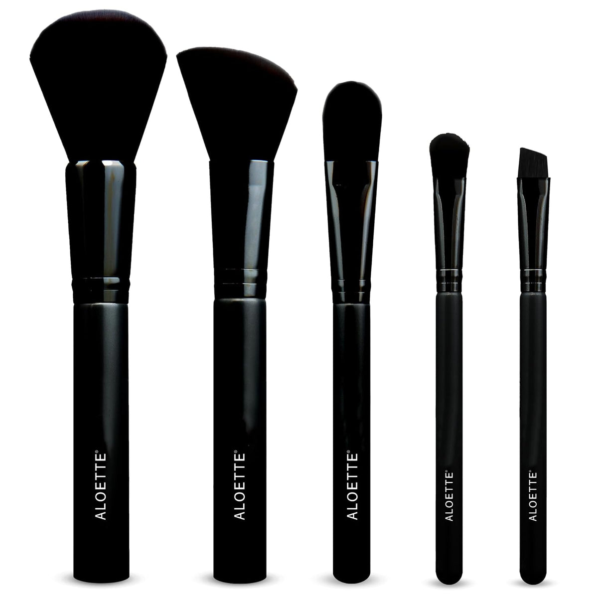 Aloette Professional Makeup Brushes Set - Blending Face Bursh Collection