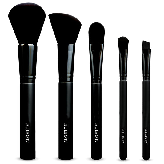 Aloette Professional Makeup Brushes Set - Blending Face Bursh Collection
