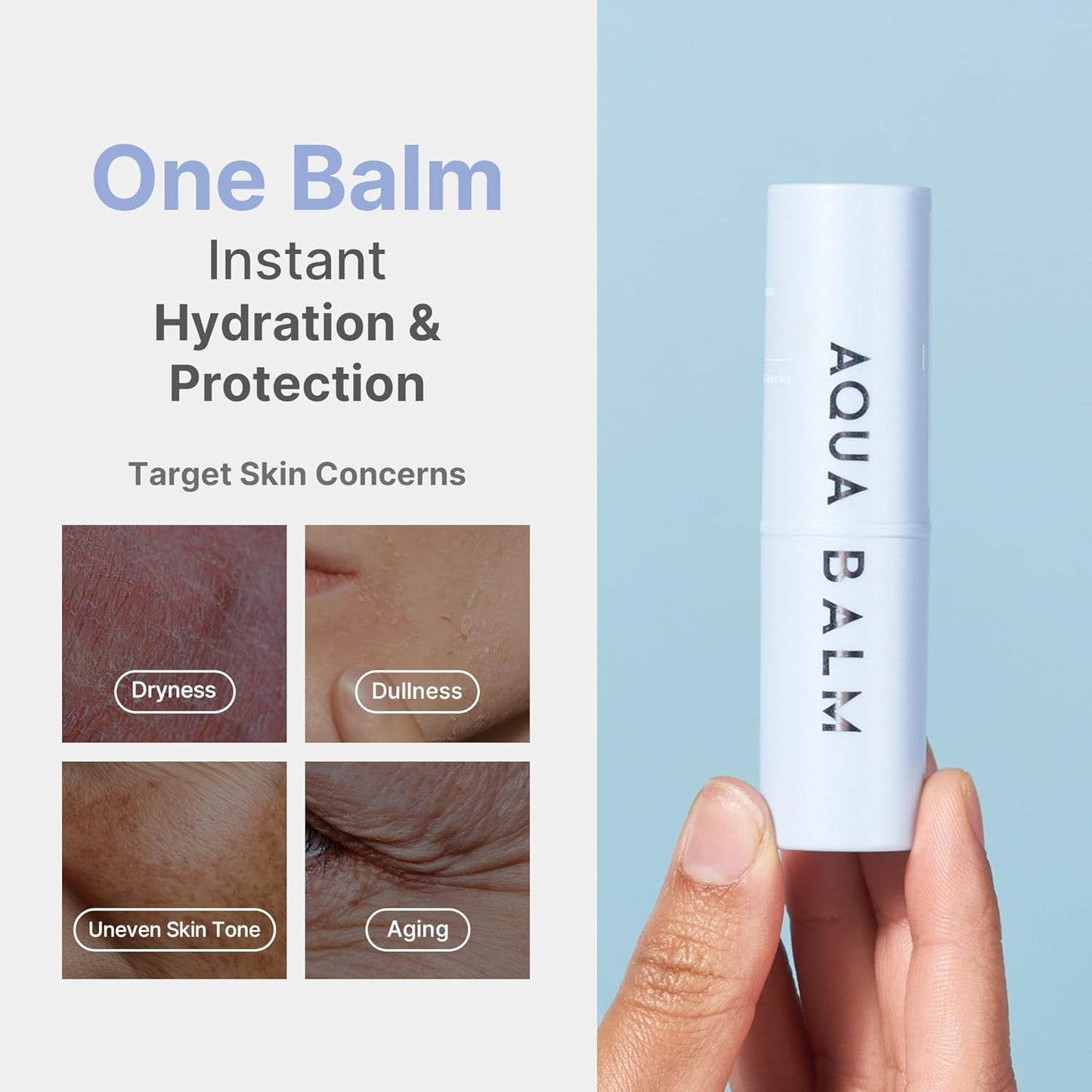 KAHI Wrinkle Bounce Multi Balm Stick - PDRN Collagen Facial & Body Balm | PDRN + Collagen, 48-Hour Hydration, Multi-Purpose Balm, Face Care, Eye Care, Lip Care, Neck Care, Makeup Base, Portable Stick