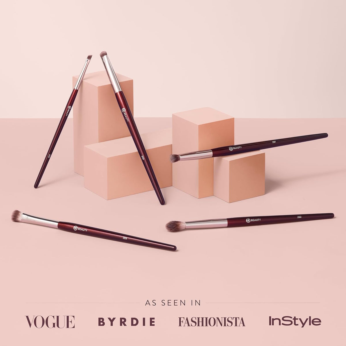 BK BEAUTY Eyeshadow Brush Set for Hooded & Smaller Eyes, 5 Brushes
