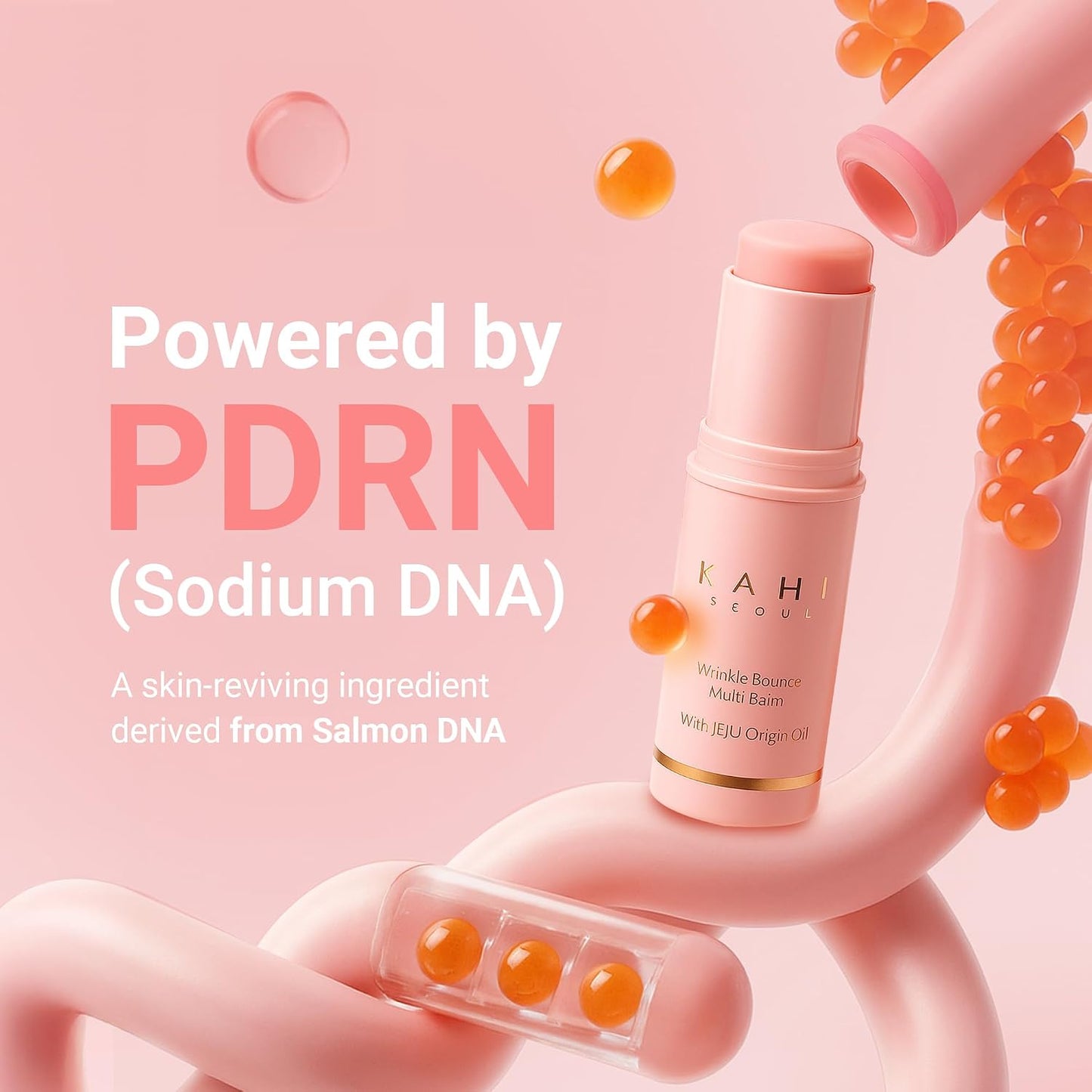 KAHI Wrinkle Bounce Multi Balm Stick - PDRN Collagen Facial & Body Balm | PDRN + Collagen, 48-Hour Hydration, Multi-Purpose Balm, Face Care, Eye Care, Lip Care, Neck Care, Makeup Base, Portable Stick
