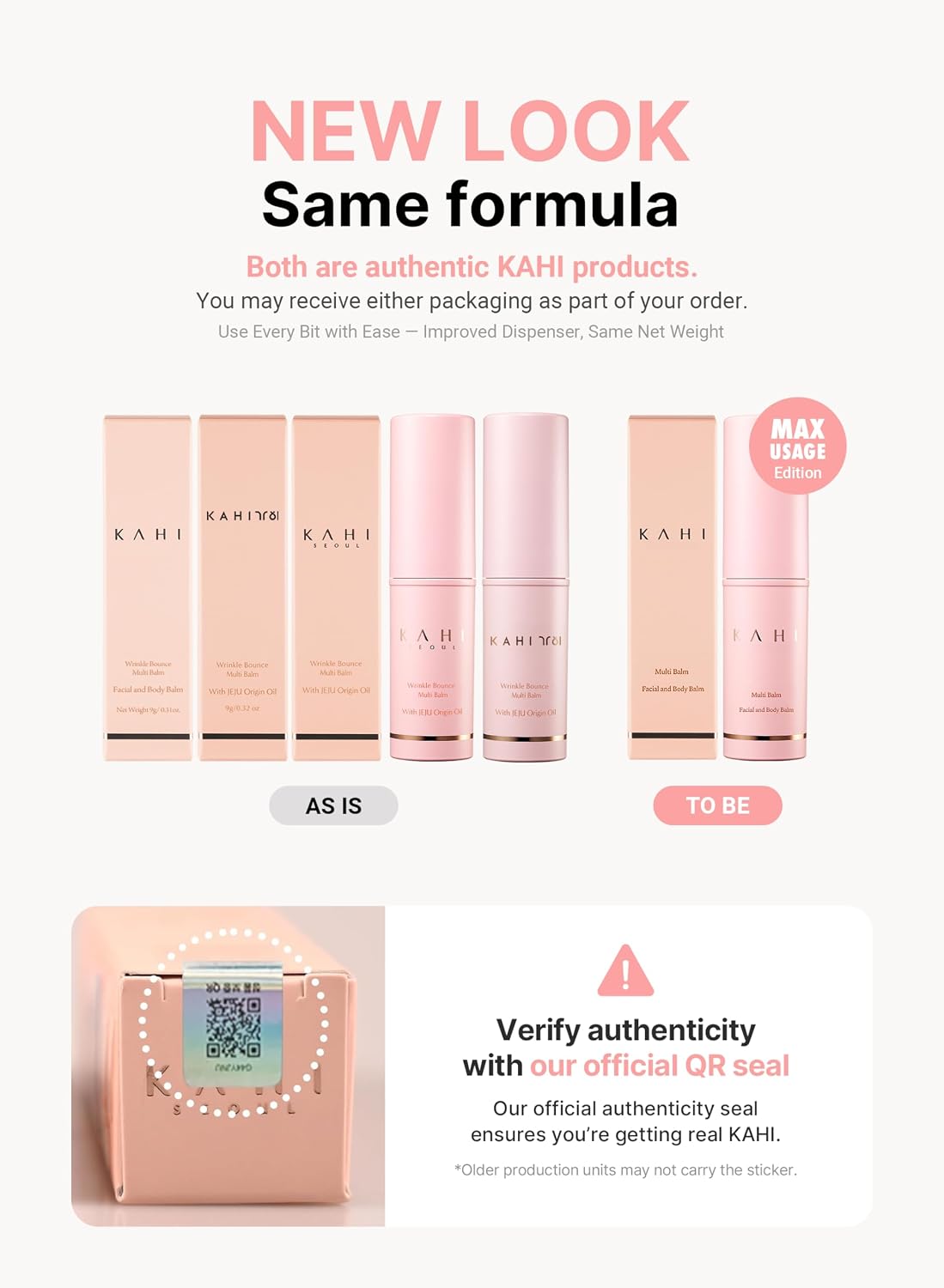 KAHI Wrinkle Bounce Multi Balm Stick - PDRN Collagen Facial & Body Balm | PDRN + Collagen, 48-Hour Hydration, Multi-Purpose Balm, Face Care, Eye Care, Lip Care, Neck Care, Makeup Base, Portable Stick