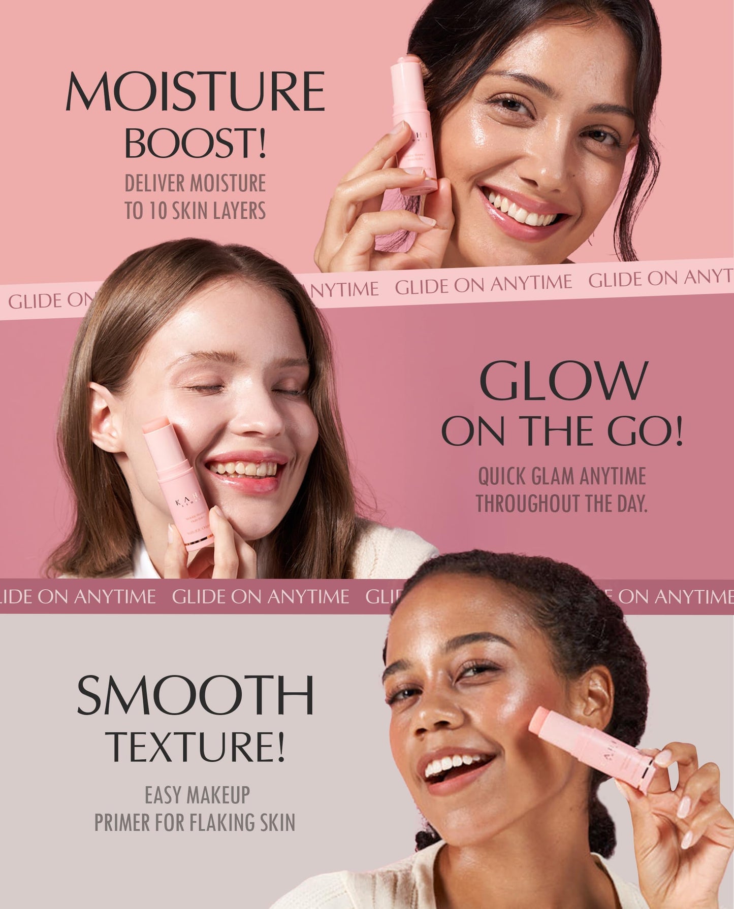 KAHI Wrinkle Bounce Multi Balm Stick - PDRN Collagen Facial & Body Balm | PDRN + Collagen, 48-Hour Hydration, Multi-Purpose Balm, Face Care, Eye Care, Lip Care, Neck Care, Makeup Base, Portable Stick